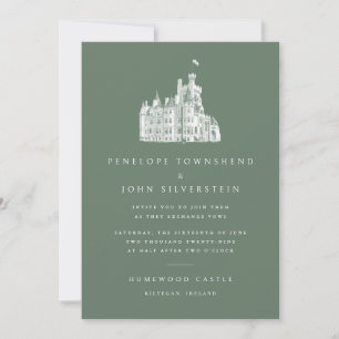 Invitation Illustration de Château de Typographie Propre Mari