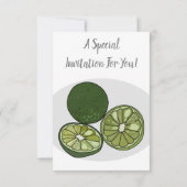 Invitation Illustration de chaux Kaffir (Dos)