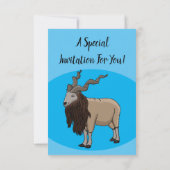 Invitation Illustration de chèvre de Markhor (Dos)