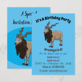 Invitation Illustration de chèvre de Markhor (Devant / Derrière)