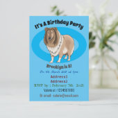 Invitation Illustration de chien Rough collie (Debout devant)
