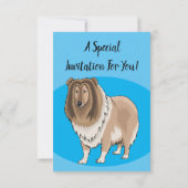 Invitation Illustration de chien Rough collie (Dos)