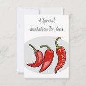 Invitation Illustration de chili (Dos)