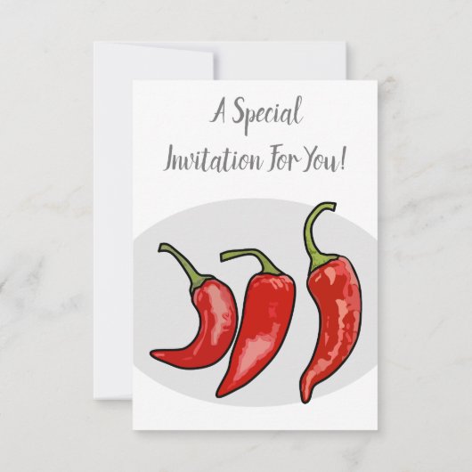 Invitation Illustration de chili (Dos)