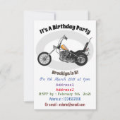 Invitation Illustration de Chopper Motorcycle 1950 (Devant)