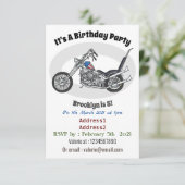 Invitation Illustration de Chopper Motorcycle 1950 (Debout devant)