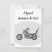 Invitation Illustration de Chopper Motorcycle 1950 (Dos)