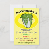 Invitation Illustration de chou chinois (Devant)