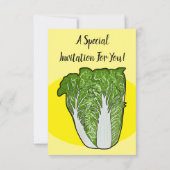 Invitation Illustration de chou chinois (Dos)