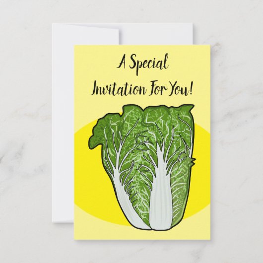 Invitation Illustration de chou chinois (Dos)