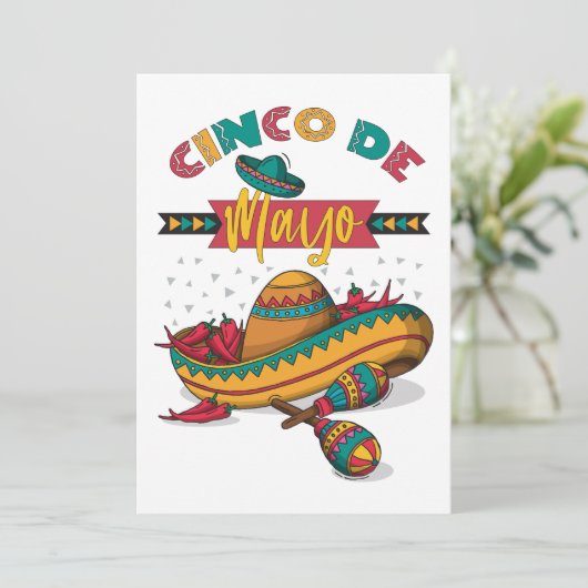 Invitation Illustration de Cinco De Mayo, 1/2 (Debout devant)