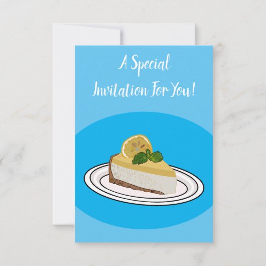 Invitation Illustration de citron cheesecake (Dos)