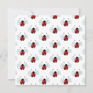 Invitation Illustration de coccinelle mignonne
