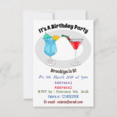 Invitation Illustration de cocktail (Devant)