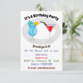 Invitation Illustration de cocktail (Debout devant)