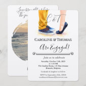 Invitation Illustration de couple à l'aquarelle élégante pour (Devant / Derrière)