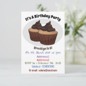 Invitation Illustration de Cupcake (Debout devant)