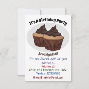 Invitation Illustration de Cupcake