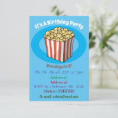 Invitation Illustration de dessin animé Popcorn (Debout devant)