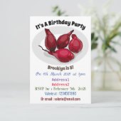 Invitation Illustration de dessin animé Shallot (Debout devant)