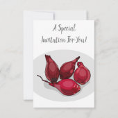 Invitation Illustration de dessin animé Shallot (Dos)