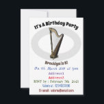 Invitation Illustration de dessin animé sur la harpe<br><div class="desc">Illustration de dessin animé sur la harpe</div>