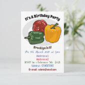 Invitation Illustration de dessin de Capsicum (Debout devant)