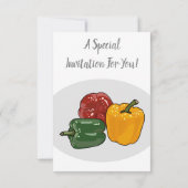 Invitation Illustration de dessin de Capsicum (Dos)