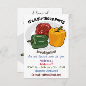 Invitation Illustration de dessin de Capsicum (Devant / Derrière)