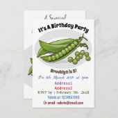 Invitation Illustration de dessin de pois (Devant / Derrière)