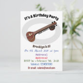 Invitation Illustration de dessin de Sitar (Debout devant)