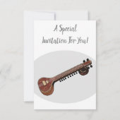 Invitation Illustration de dessin de Sitar (Dos)