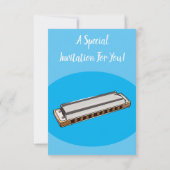 Invitation Illustration de dessin d'Harmonica (Dos)