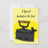 Invitation Illustration de dessin en fer de Charbon (Dos)