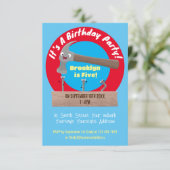 Invitation Illustration de dessin mignon, marteau et ongles (Debout devant)