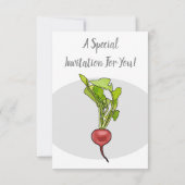 Invitation Illustration de dessin Radish (Dos)