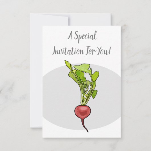 Invitation Illustration de dessin Radish (Dos)