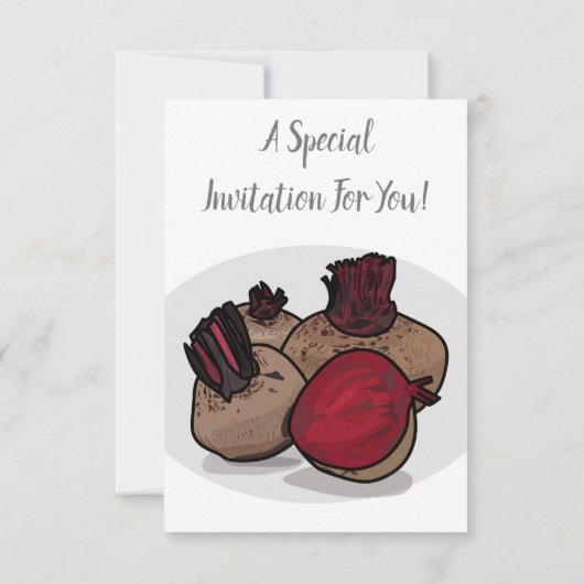 Invitation Illustration de dessin sur la betterave (Dos)