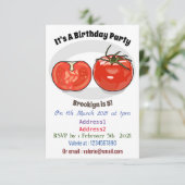 Invitation Illustration de dessin sur la tomate (Debout devant)