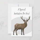 Invitation Illustration de dessin sur le cerf (Dos)