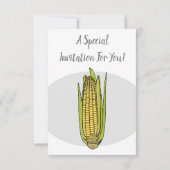 Invitation Illustration de dessin sur le maïs (Dos)