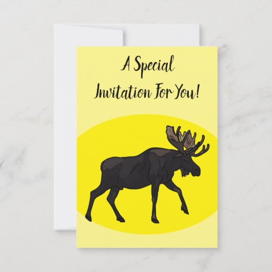 Invitation Illustration de dessin sur l'orignal (Dos)