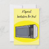 Invitation Illustration de dessin sur micro-ondes (Dos)