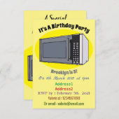 Invitation Illustration de dessin sur micro-ondes (Devant / Derrière)