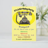 Invitation Illustration de dessin téléphonique (Debout devant)