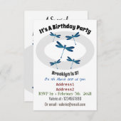 Invitation Illustration de dragonfly (Devant / Derrière)