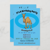 Invitation Illustration de dromadaire (Devant / Derrière)