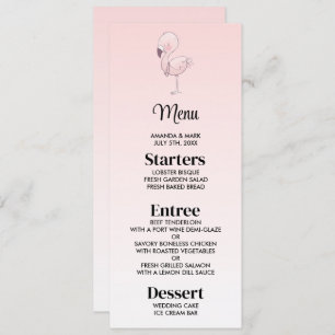 Invitation Illustration de Flamant rose rose mou