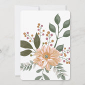 Invitation Illustration de fleurs modernes pour Baby Shower d (Dos)