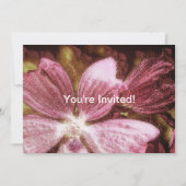 Invitation Illustration de fleurs rouges (Devant)